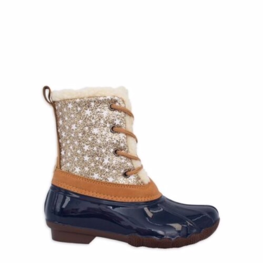 Portland Boot Company Girls Glitter Duck Boots, Size 11